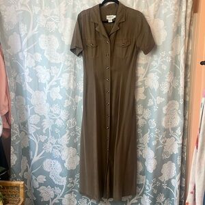 Vintage Nordstrom Button Front Maxi Dress